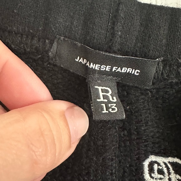R13 Jogger Drop Crotch Logo‎ Printed Sweat  Pants Unisex Size M - Picture 6 of 10